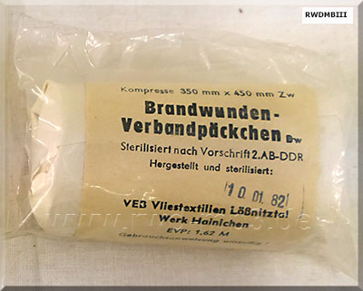 Brandwundenverbandpäckchen